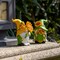 2PCS Sunflower Gnomes Decor,Dynamic Green Wonderland Journey Spring Gnome Swedish Tomte Elf Dwarf Figurines Summer Gnome Indoor Home Decor Gnomes Gifts for Women